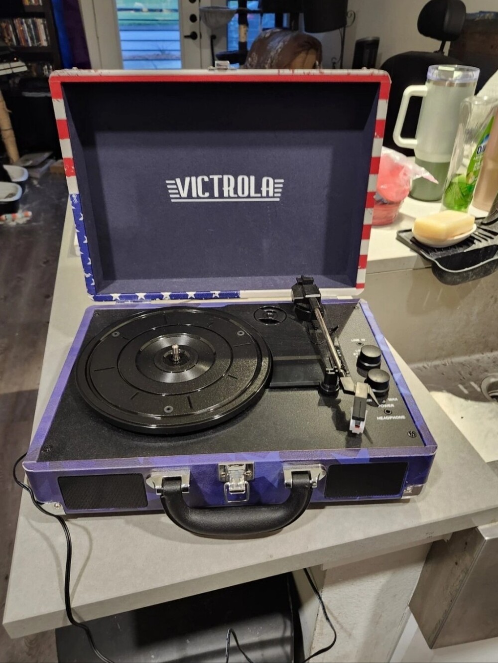 Victrola VSC550BT Portable 3-Speed Vintage Turntable with Bluetooth and...